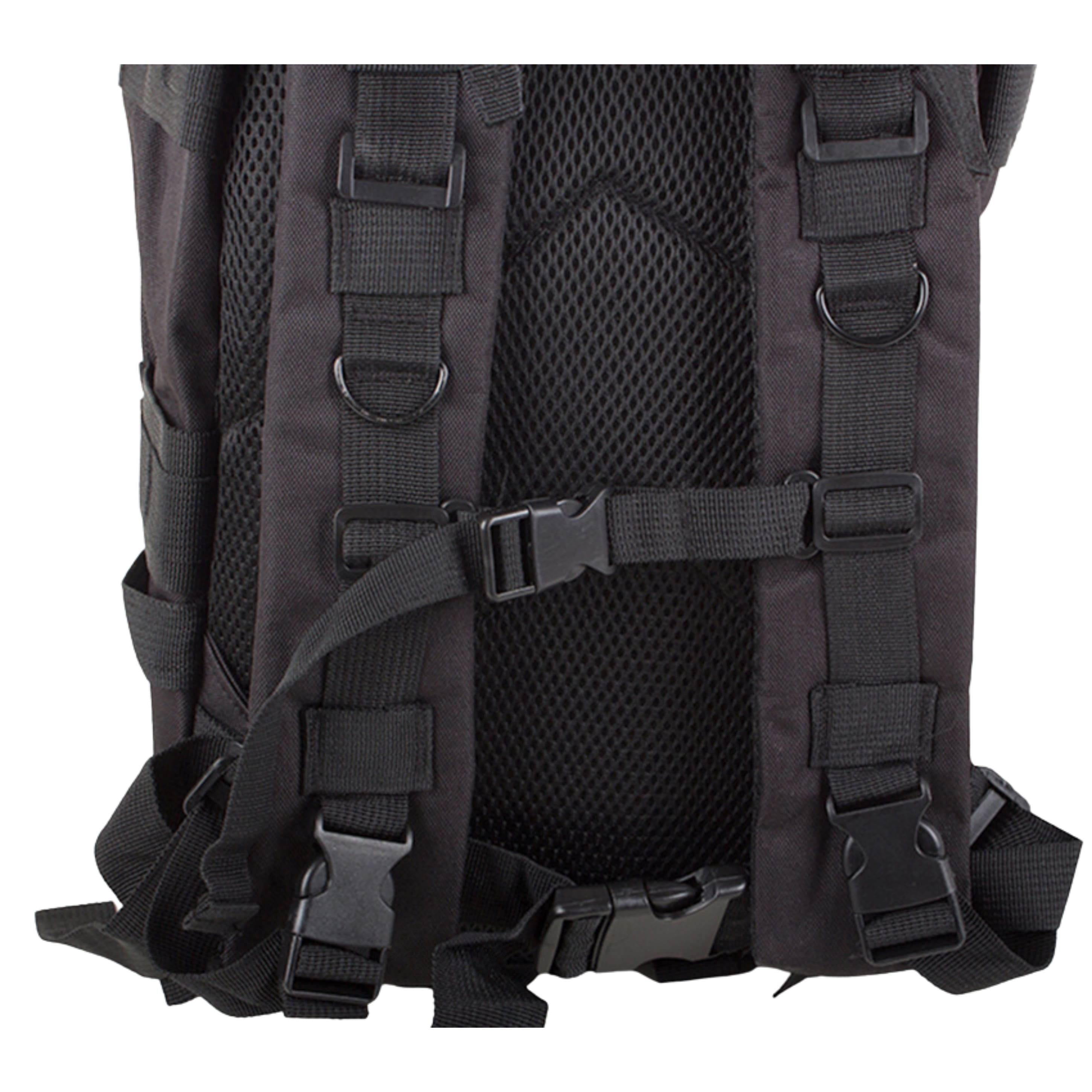 Sistema MOLLE en mochila táctica militar 30L para accesorios